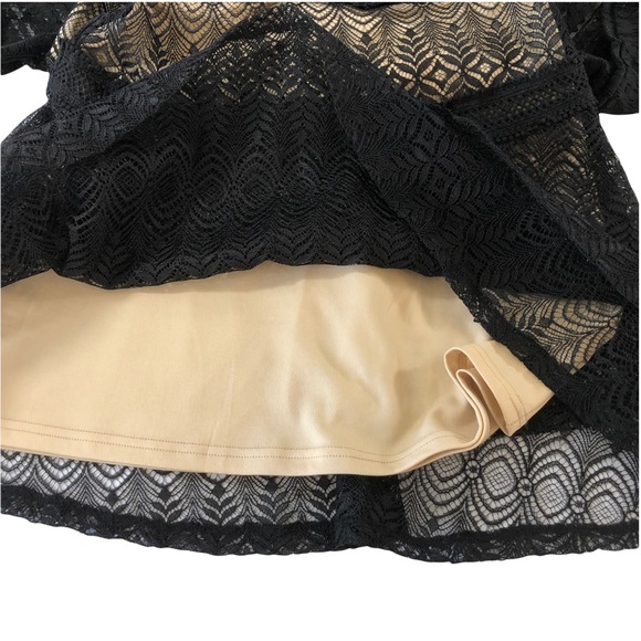 Francesca's Kenna Collection Lace A-Line Mini Black Lace Dress Holiday Dress Med - Picture 10 of 16